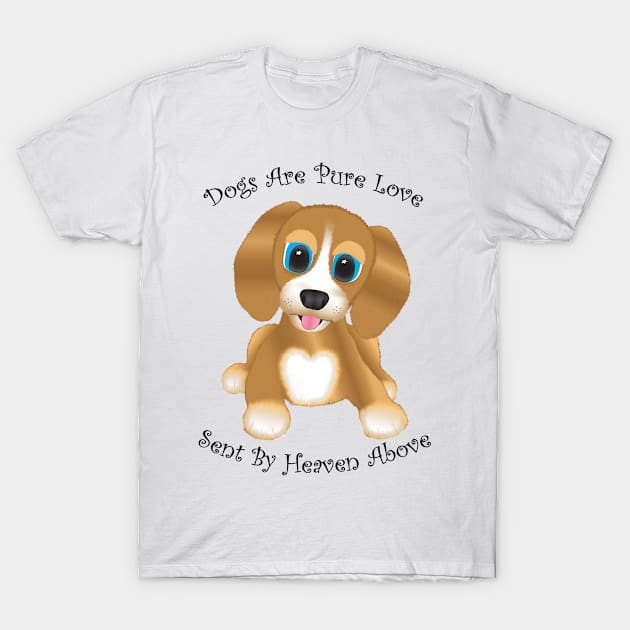 Dogs Are Pure Love Golden T-Shirt by KEWDesign